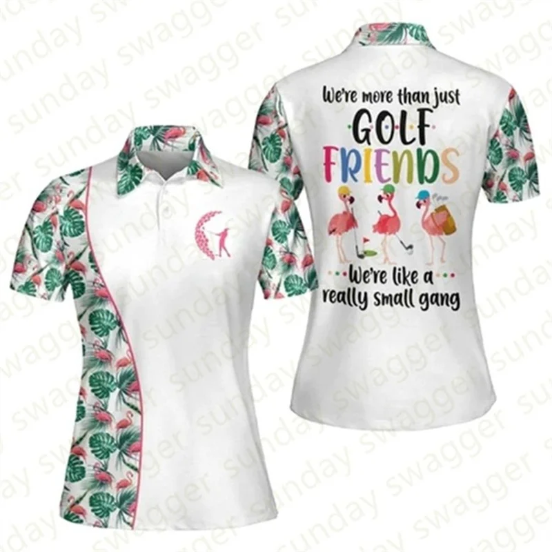

New 2023 Summer Girls' Fashion Print Top Quick Dry Breathable Polo Jersey Golf Short Sleeve T-shirt