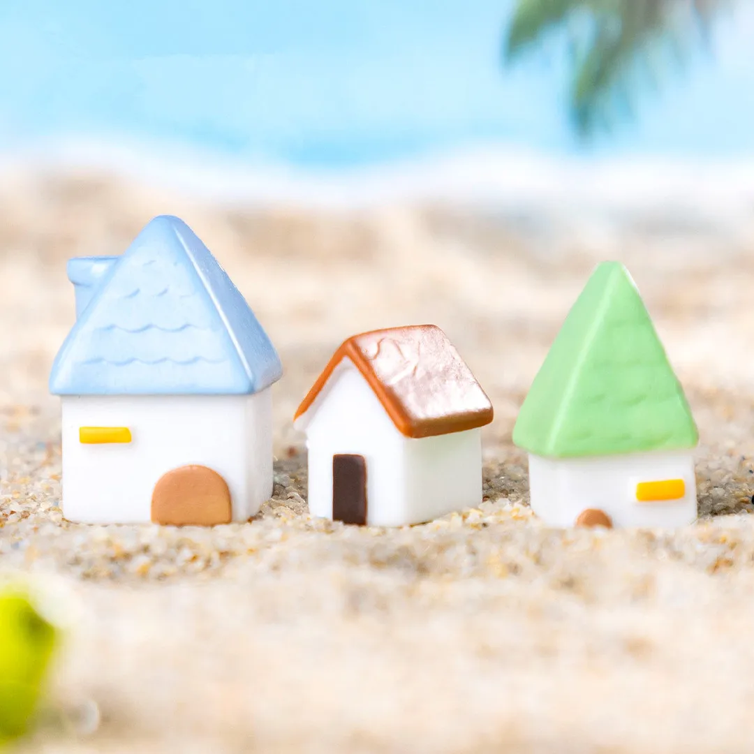 Статуэтка миниатюрный милый мини-домик из смолы микро пейзажные украшения для