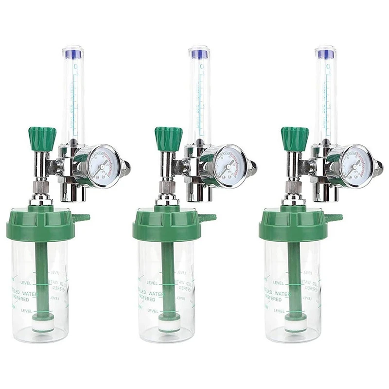 

3X G5/8-14 10L/Min Oxygen Pressure Regulator O2 Pressure Reducing Valve Flow Meter For Oxygen Inhaler Gas Regulator