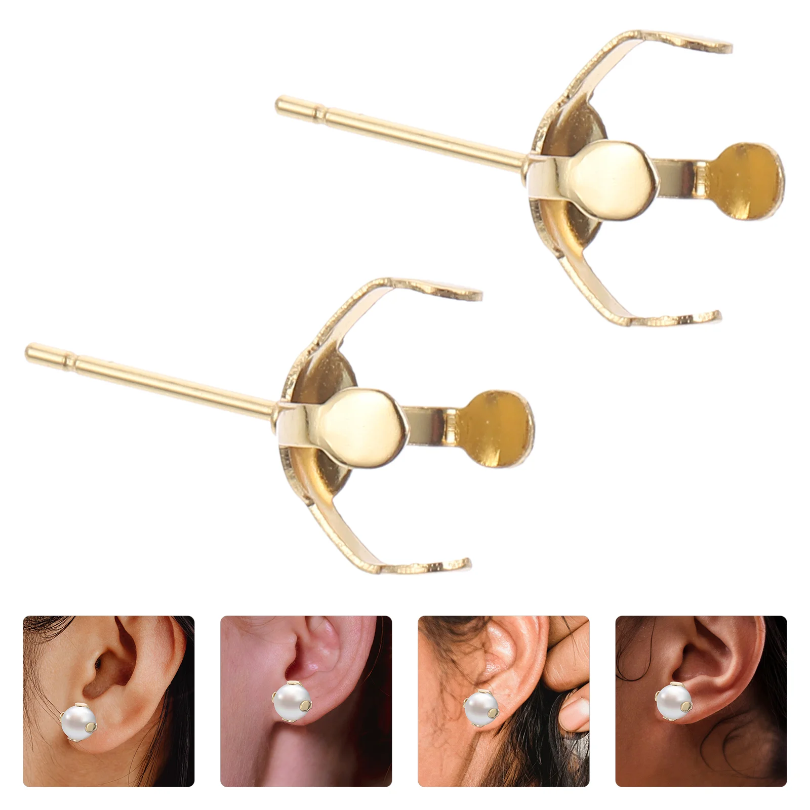 Жемчужный держатель для сережек и гвоздиков женские заготовки принадлежности