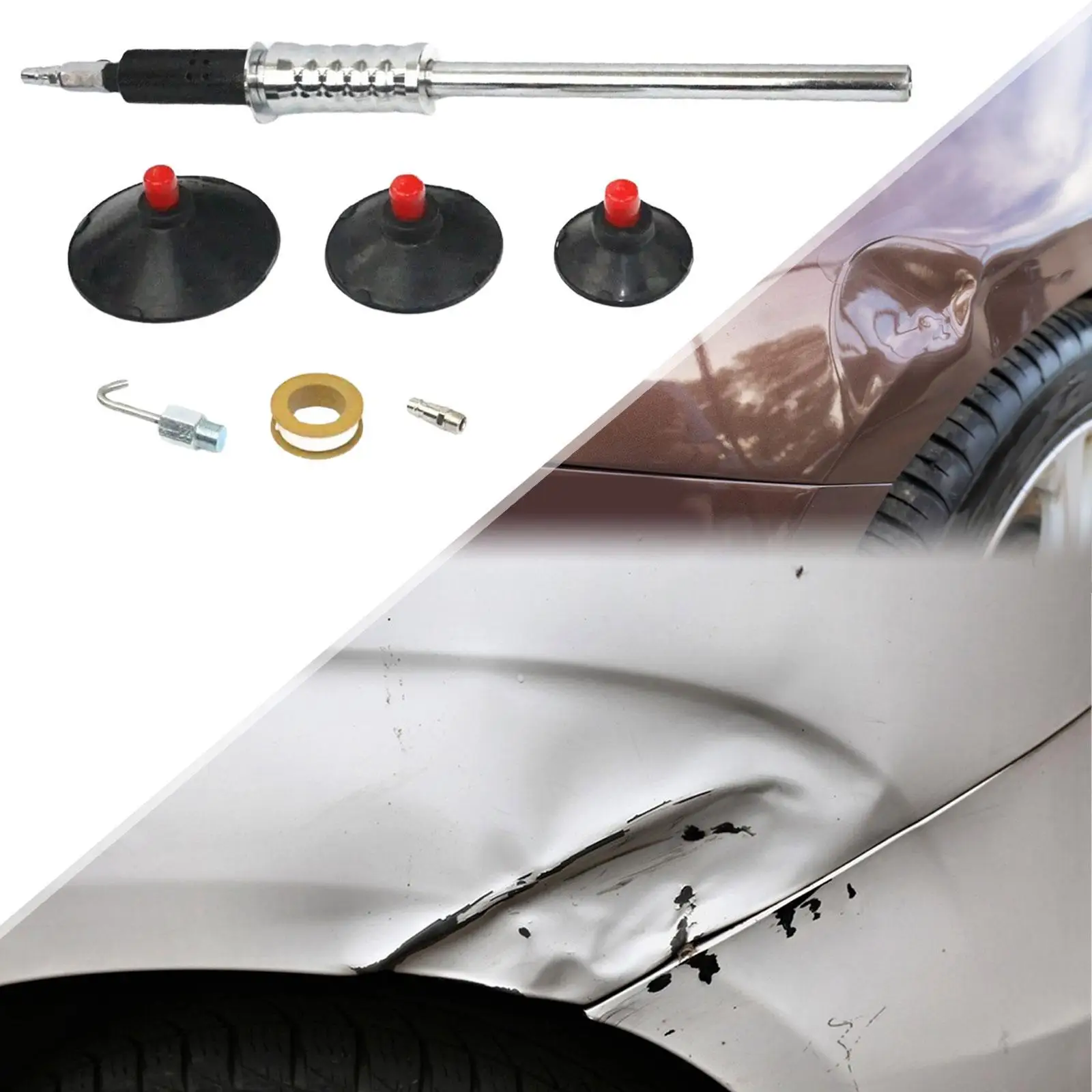 Пневматический инструмент для удаления вмятин с 3 присосками