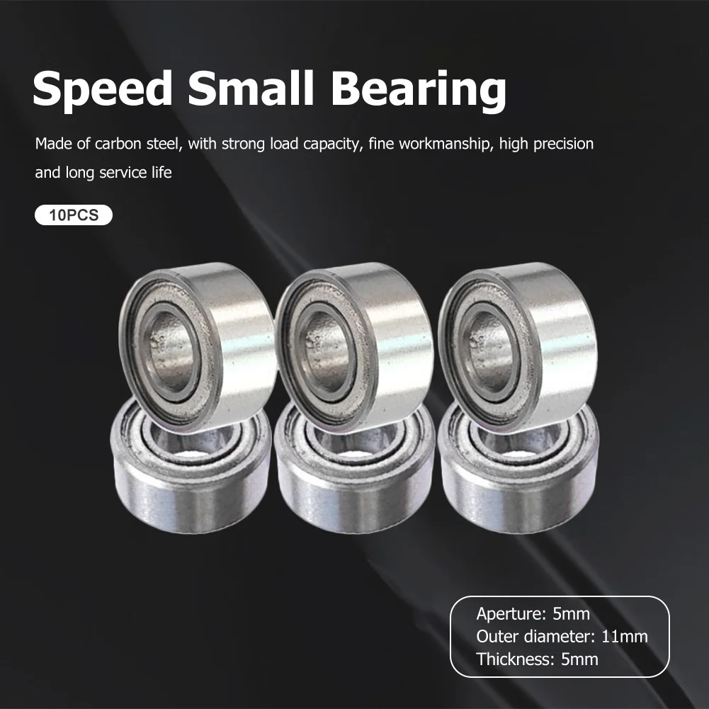 

10pcs High Speed Bearing Miniature 685ZZ Bike Headset Bearing Quiet Carbon Steel Strong Load Capability Power Transmission Parts