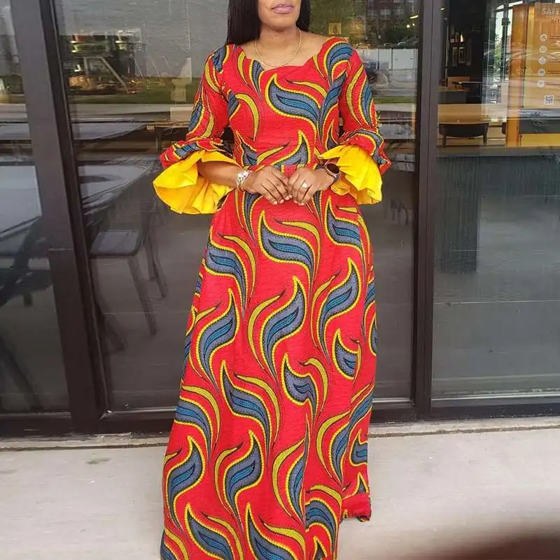 

Женское Плиссированное длинное платье-макси с принтом VONDA, богемный сарафан, летнее винтажное платье в пол, длинное платье большого размера,...