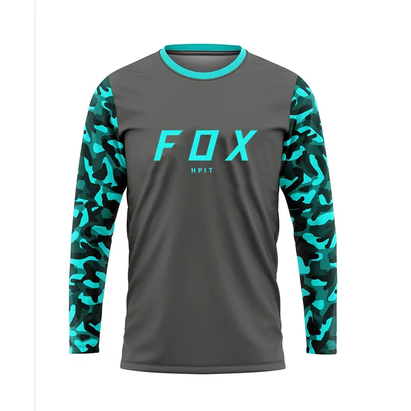 

Motorcycle Mountain Bike Team Downhill Jersey MTB Offroad DH Fxr Bicycle Locomotive Shirt Cross Country Mountain Hpit Fox Jersey