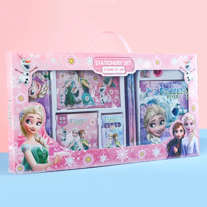 

Disney Stationery Set Cartoon Frozen 2 Anna Elsa Anime Figures Spiderman Snow White Mickey Mouse Kawaii Kids Stationery Gifts