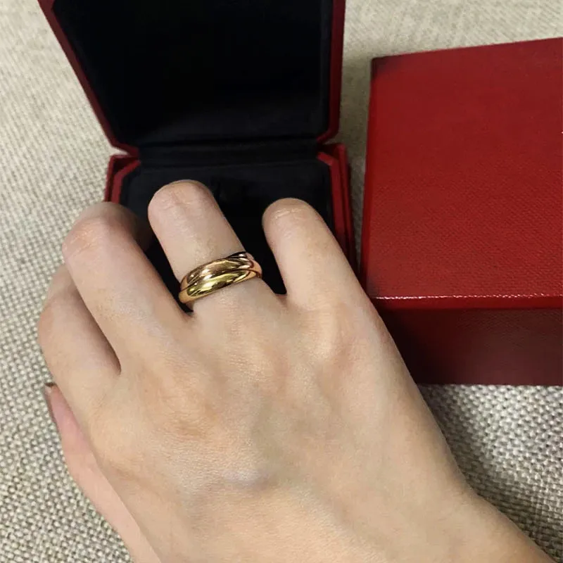 Ring silver 925 luxury for men women sterling ring three color fashion classic European fashion jewelry brand ladies party gift