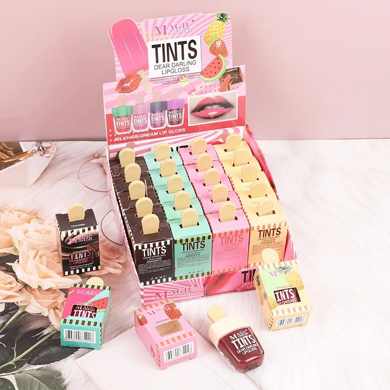 

Новый глянцевый увлажняющий и водостойкий блеск для губ, выбор интернет-знаменитостей, макияж, мороженое, глазурь для губ, жидкая помада, оптовая продажа