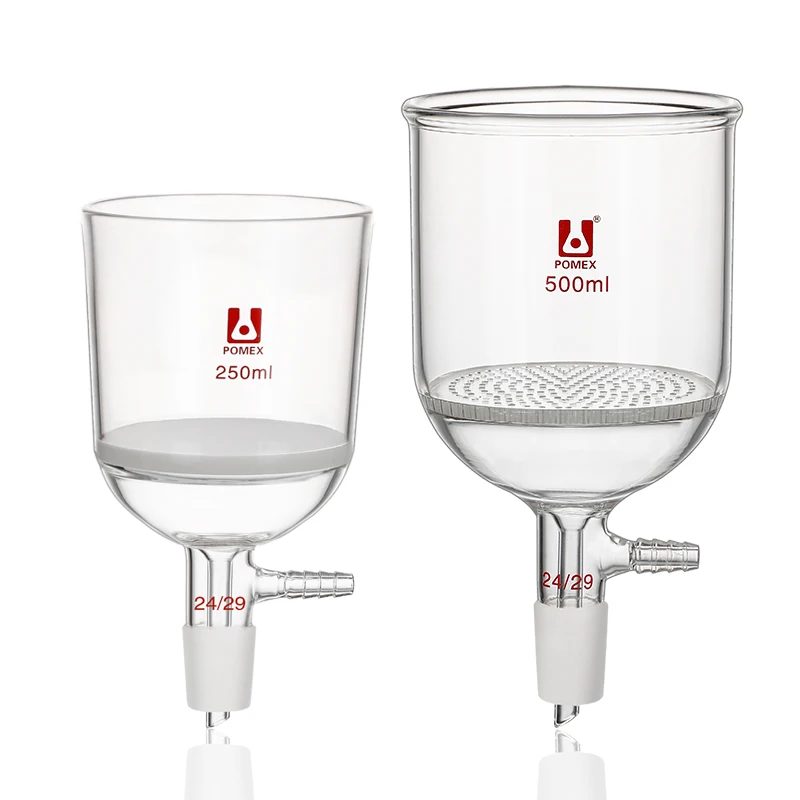 

1Piece/lot 30ml/60ml/100ml/250ml/500ml/1000ml 24# Lab Glass Buchner Filter Funnel, Sand core filter funnel G3 Coarse filters