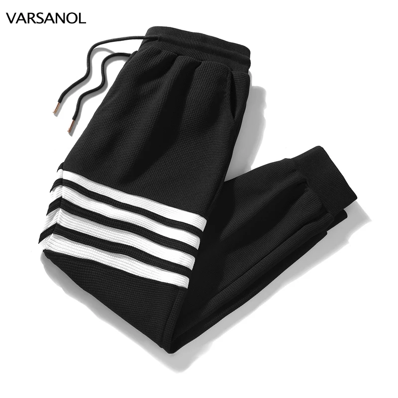 

Полосатые брюки VARSANOL, джоггеры, брюки, Мужская одежда, спортивные брюки с кулиской, брюки-карандаш из полиэстера для мужчин