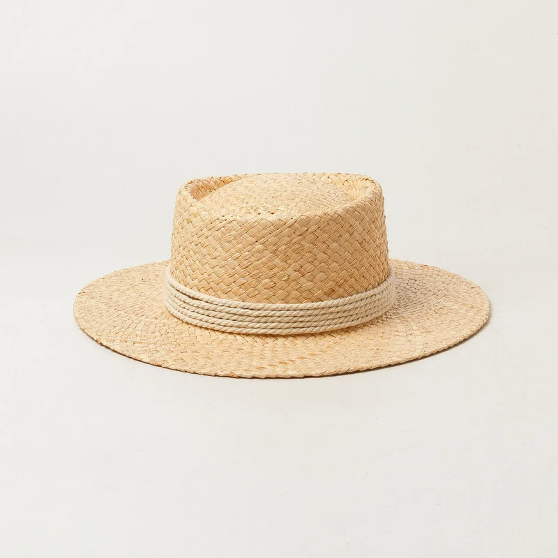 

Шляпа женская Соломенная из рафии, модная пляжная Панама от солнца, для путешествий и прогулок, для девушек