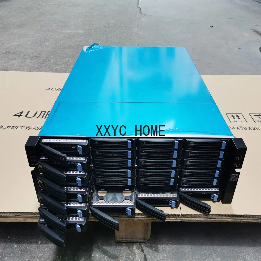 Хост-бокс 24 отсека SAS/SATA популярный заменяемый сервер 4U поддерживает материнскую