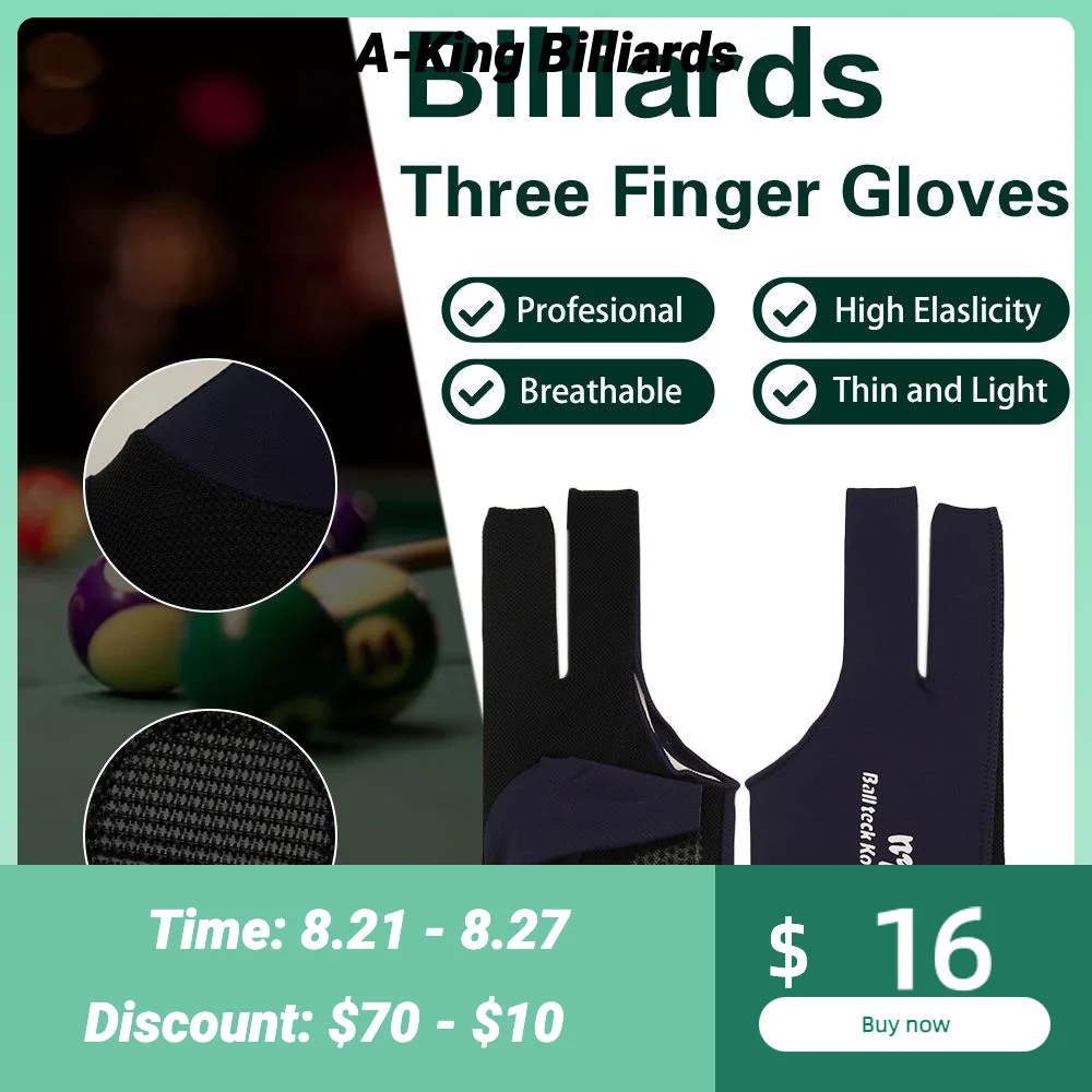 

Billiard Glove Left Hand Medium High Quality Ballteck Korea Carom Glove 3 Fingers Professional Pool Glove Billiard Accessories