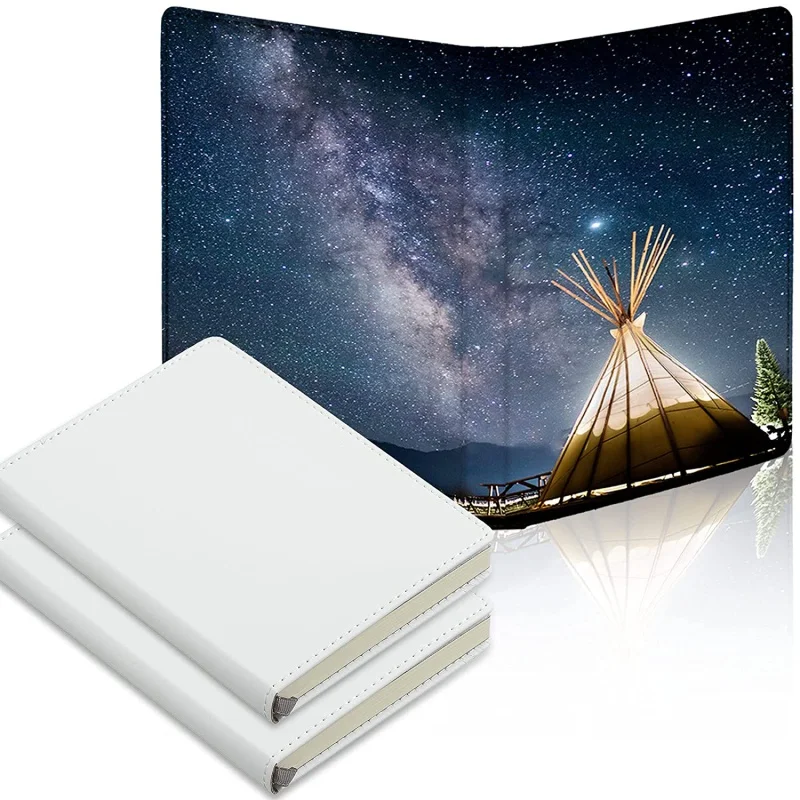 Custom Printing Heat Transfer Dye A5 A6 PU Leather Sublimation Notebook Blanks Journal