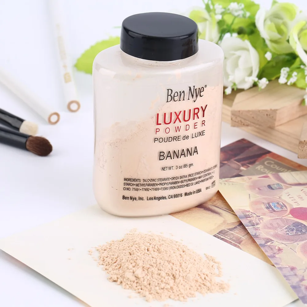 

85G BN Luxury Banana Powder Bottle Face Makeup Powders Women Lady Facial Contour Brighten Setting Powder Foundation makeup