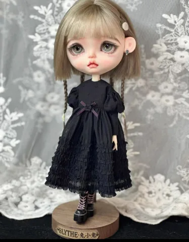 2024 1 шт. Цельное платье в готическом стиле Blythe 1/6, 30 см (подходит для Pullip, Ob22/24/26, Licca)