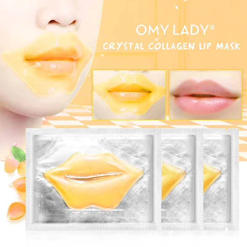 Фото 30Pcs Beauty Super Lip Plumper Золотой Кристалл Коллагеновая маска для губ Патчи Увлажняющая эссенция против морщин Ance Корейская косметика Уход за кожей №2