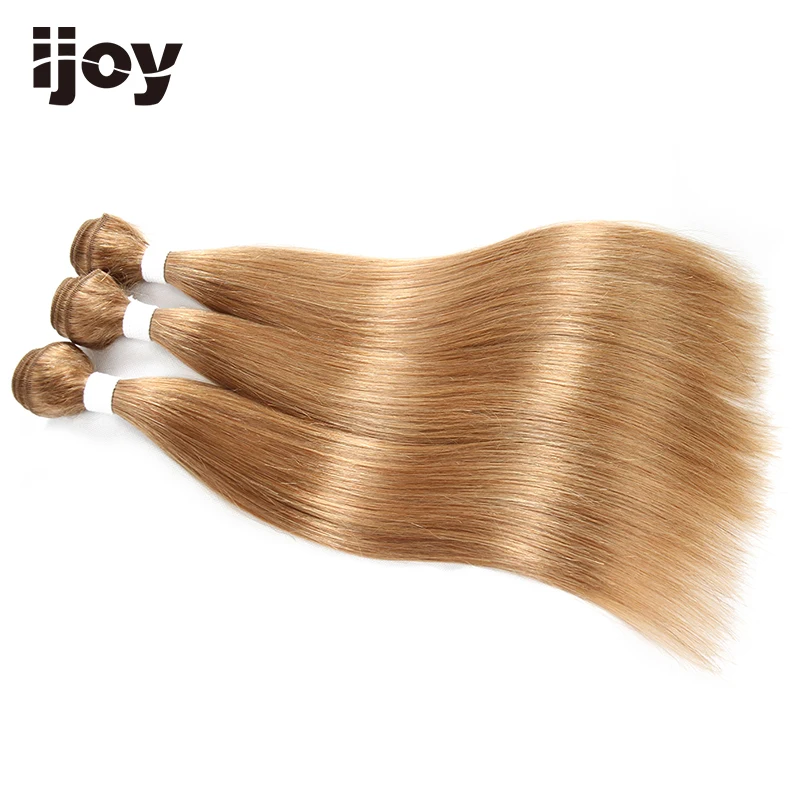 

Brazilian Straight Human Hair Bundles Honey Blonde Colored Hair Weave 8-26Inches 3/4 PCS Human Hair Weave Extensions IJOY
