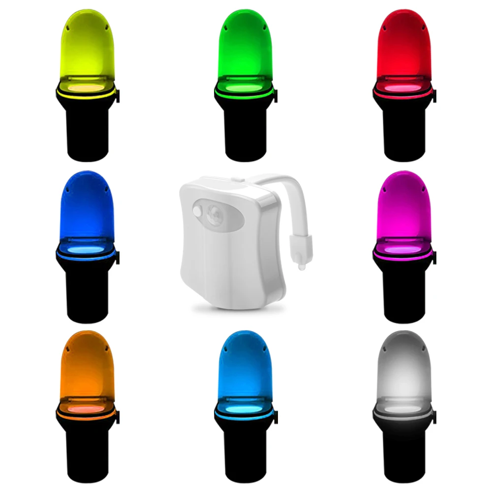 Lighting Toilet Light wc Led Night Light smart Human Motion Sensor Backlight For Toilet Bowl Bathroom For 2xAA Battery images - 6