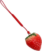 smartphone lanyard camera lanyard strawberry cute key pendant bag pendant mobile phone decoration gift girl red rope