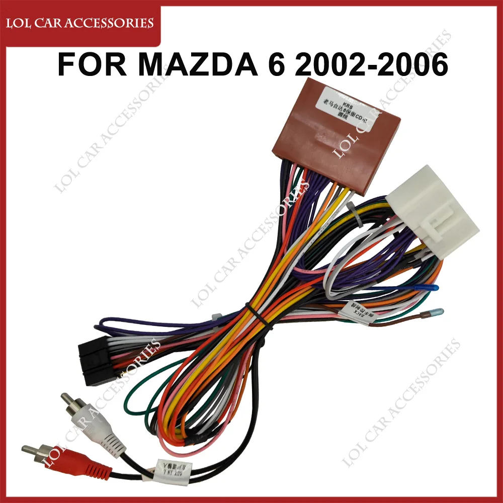 

Кабель питания Android для Mazda 6 2002-2006, автомобильный радиоприемник 16pin, жгут проводов для CD, GPS плеера