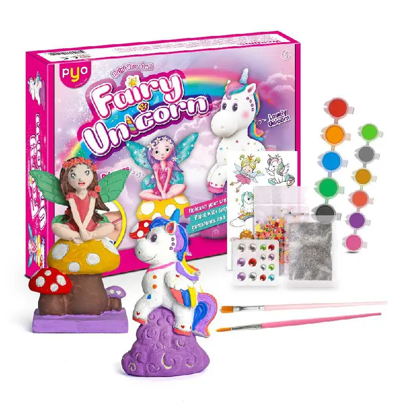 

Creative New Toy Manual Hands and Brains Flower Fairy Unicorn Painting DIY White Embryo Graffiti Fairy Unicorn Ocean Suit Girl