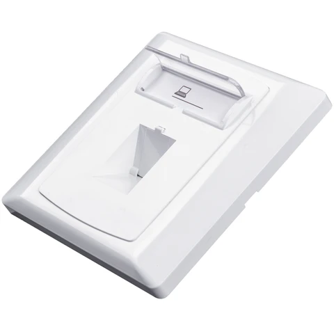 Linkwylan 86x86 мм CAT6 RJ45 Сетевая настенная крышка Одиночная 1-портовая двойная 2-портовая интернет-панель Лицевая панель LAN для коммутатора Ethernet