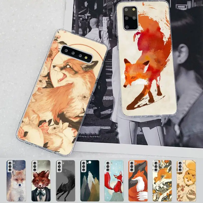 

FHNBLJ Foxs Phone Case for Samsung S21 A10 for Redmi Note 7 9 for Huawei P30Pro Honor 8X 10i cover