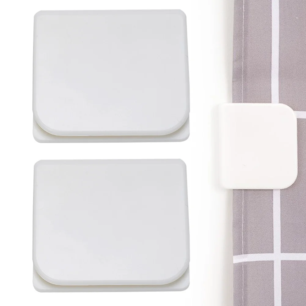 

2Pcs ABS Shower Curtain Clips Bathroom Anti Splash Fixed Clamps Bath Guard Shower Curtain Hooks Decorative Home Accessories