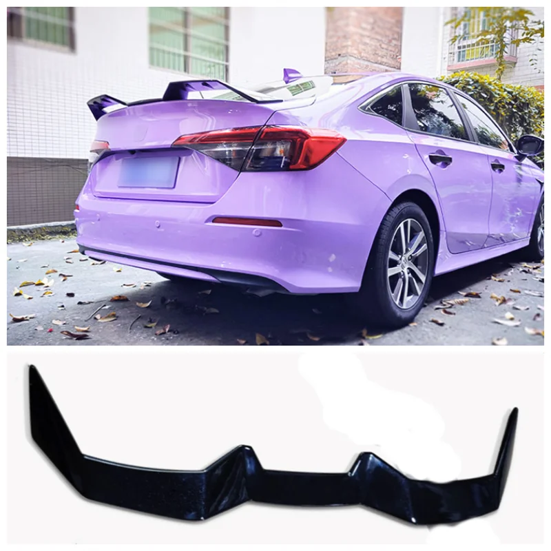 

Fits For Honda Civic 2022 2023 2024 High Quality ABS Paint Rear Trunk Lip Roof Spoiler Splitter Wing