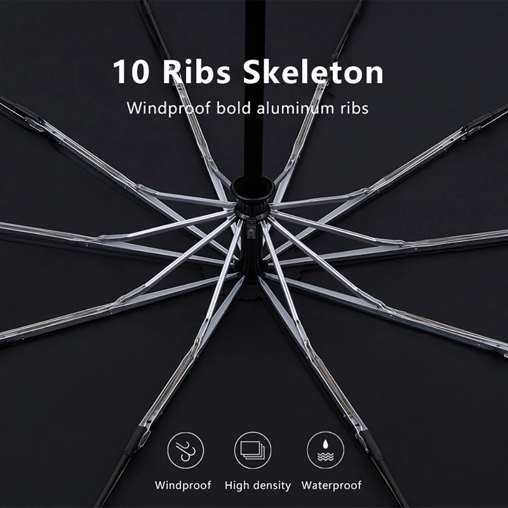 Зонт с защитой от ветра Parachase автоматический складной мужской зонт 10K | Дом и сад