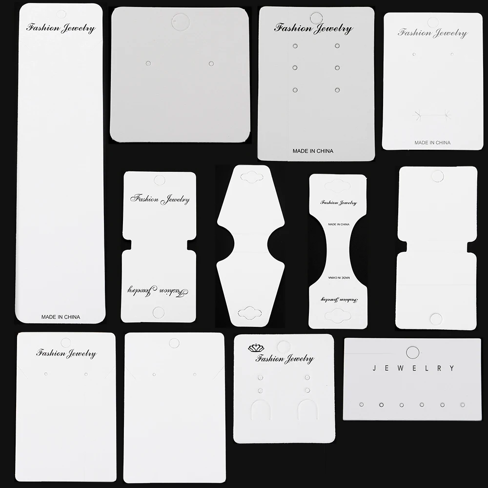 Многофункциональная белая упаковочная карта для ювелирных изделий складная DIY