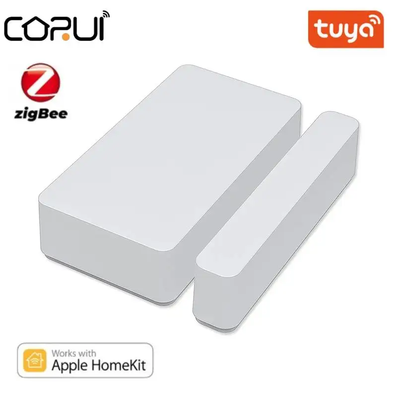 

Умный датчик контакта для окон и дверей CORUI Tuya ZigBee, беспроводной детектор открывания и закрытия дверей, с поддержкой домашней сигнализации