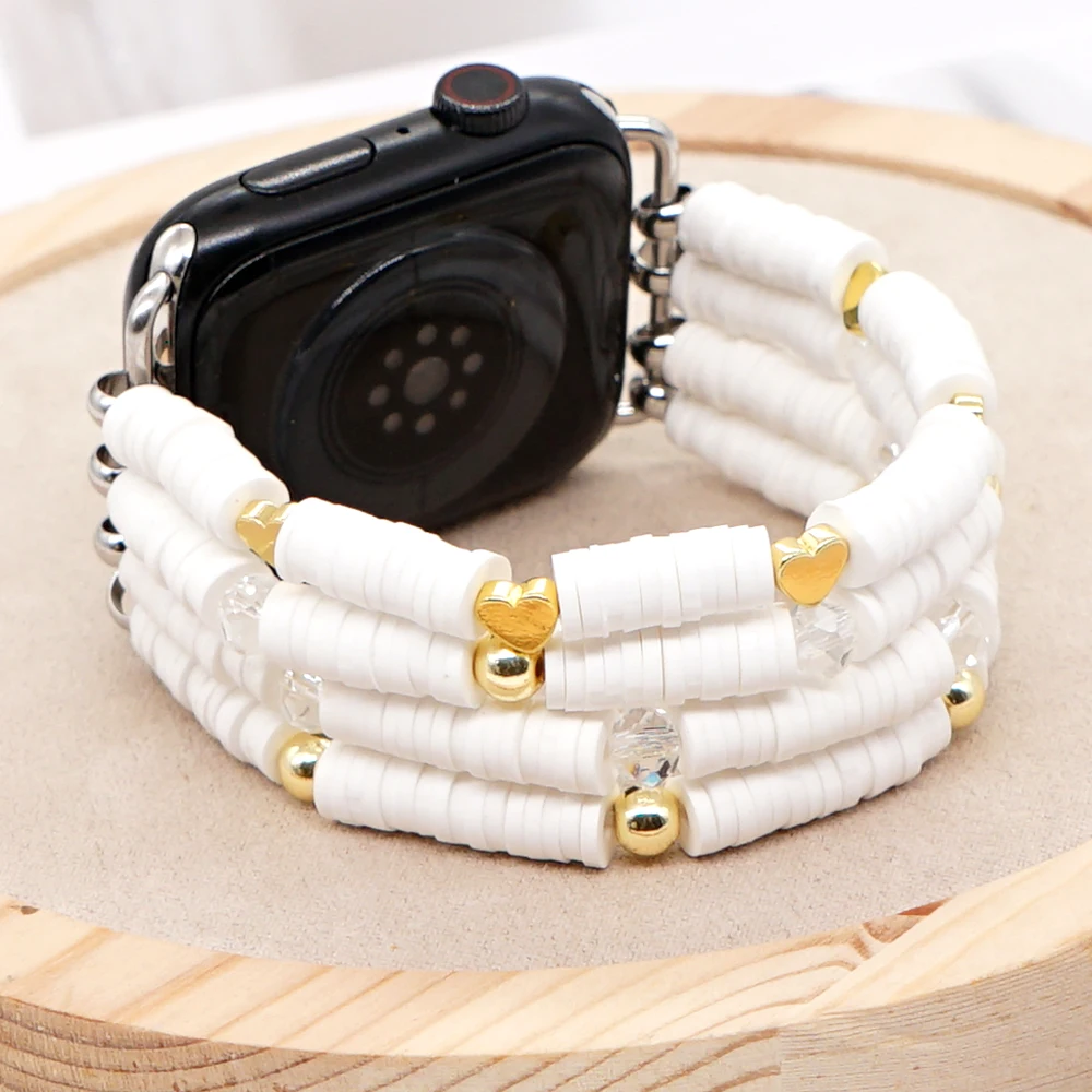 Браслет Go2Boho для женских часов белый Модный Ювелирный ремешок смарт-часов Apple с