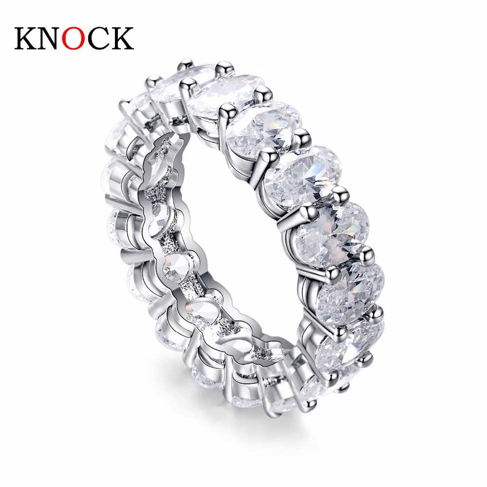 

KNOCK high quality Fashion Luxury Charm Cz Wedding Ring Women Party Jewelry set For Women Bridal bijoux