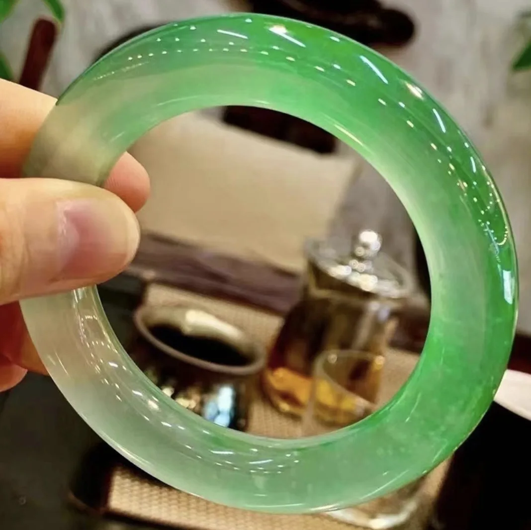 

Натуральный браслет из Мьянмы Laokeng, ледяной нефрит, женский браслет