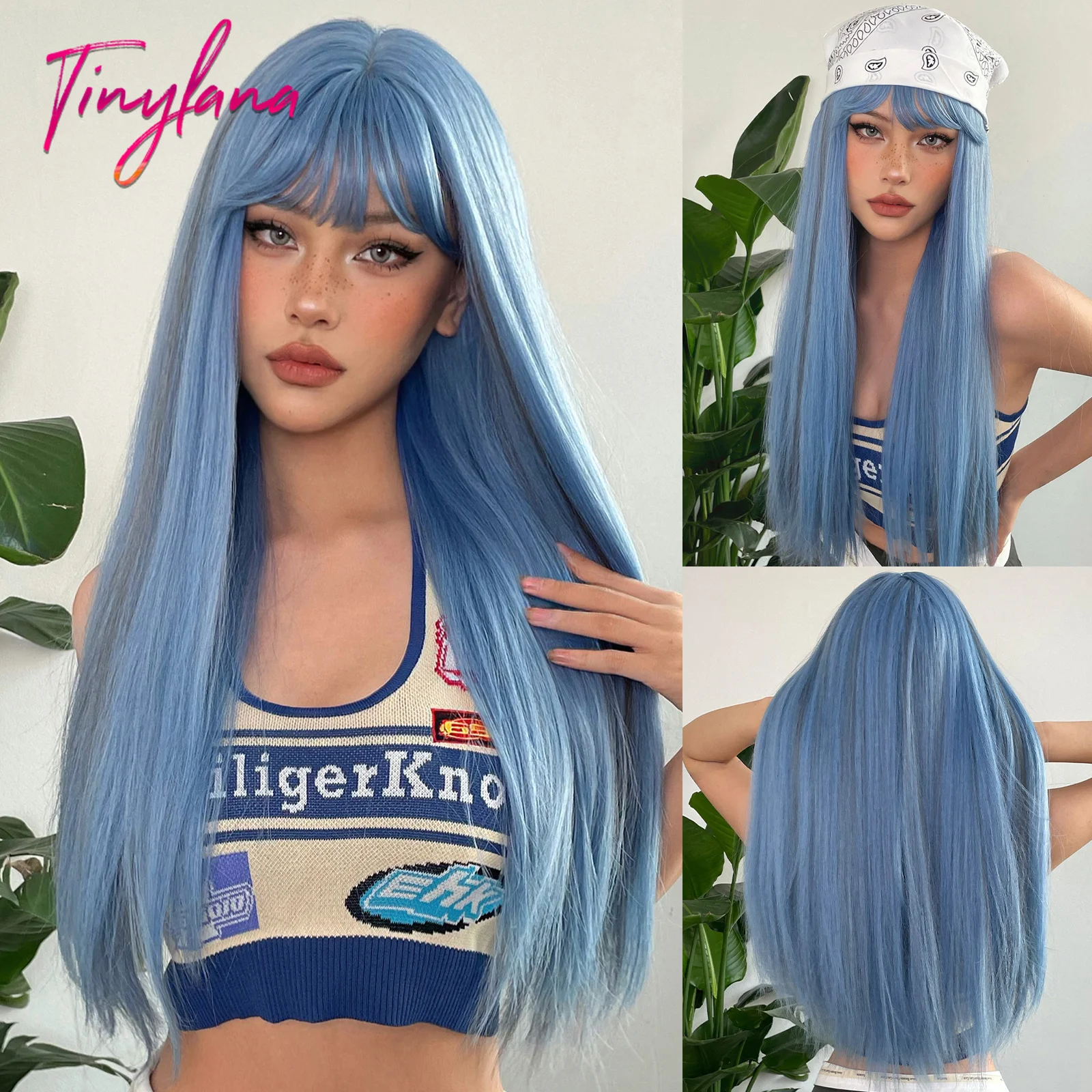 Ful Halloween Wig With Bangs For Women Afro Heat Resistant