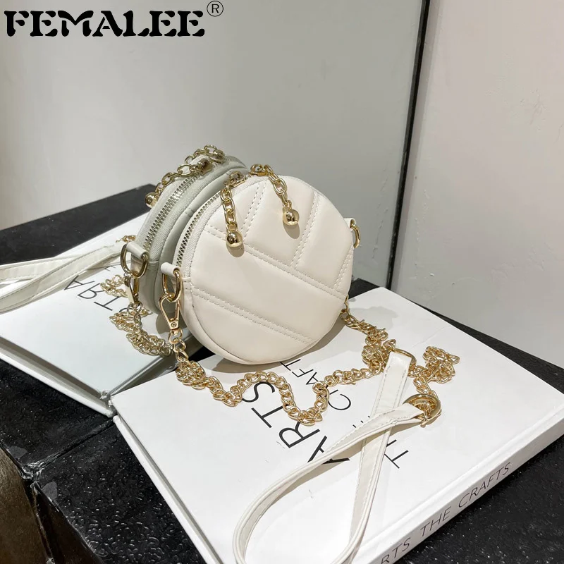 

Tiny Women Round Handbags Personality Circle Mini Tassel Zipper Crossbody Bags For Ladies Small Wallet Clutch New Coins Purse