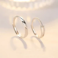 couple ring adjustable minimalist stackable engagement ring 925 sterling silver couples wedding band ring