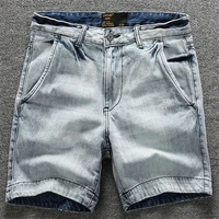 jeans shorts men summer cargo shorts fashion casual streetwear denim short pants male