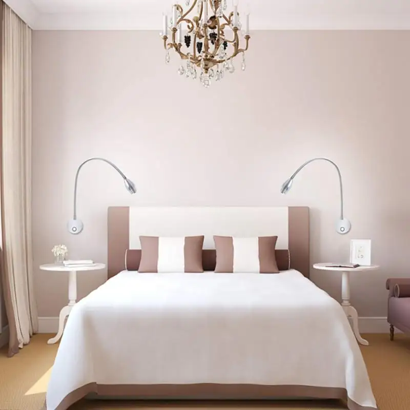 

3W Dimmable Wall Reading Light LED Bed Reading Book Light Wall Sconce Bedside Reading Study Lamp