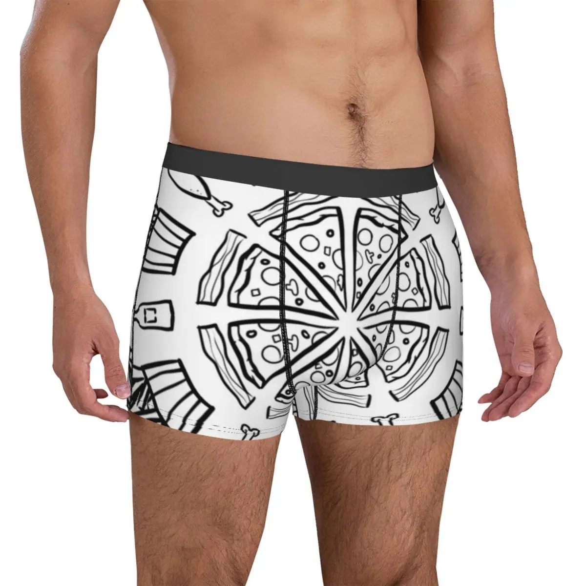 Пищевое нижнее белье с рисунком мандалы пиццы картошки фри пива мороженого