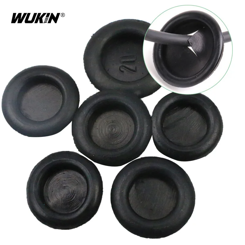 Черная односторонняя резиновая прокладка, прокладка для защиты проводов, пробка для отверстий, прокладка для распределения электрических проводов