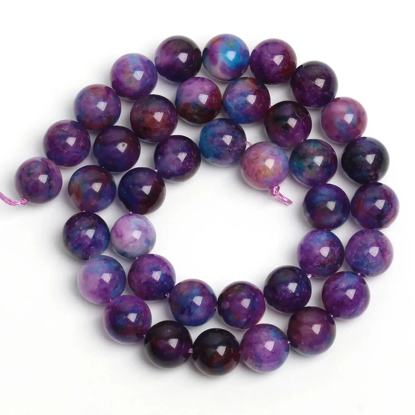 

6 8 10mm Nature Stone Light Purple Starry Sky Round Beads Spacer Beads Jewelry Making DIY Earring Bracelets Necklaces Accessory