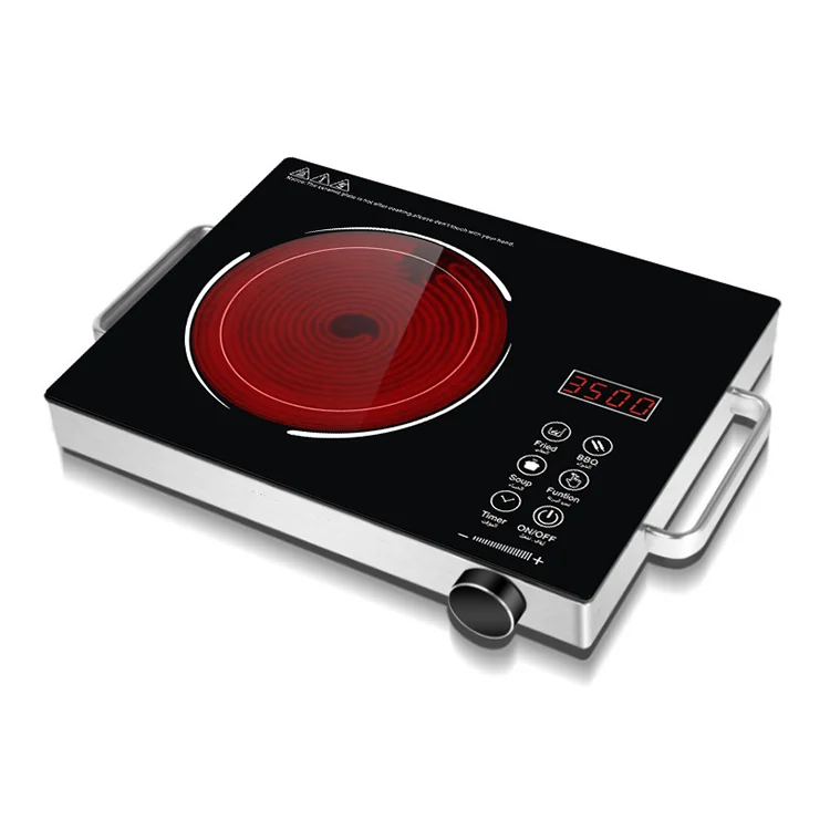 

Household 2200W Electric Stove, Infrared Hot Plates Multifunction Digital Burner Induction Cooker Glass Ceramic Cooktop/