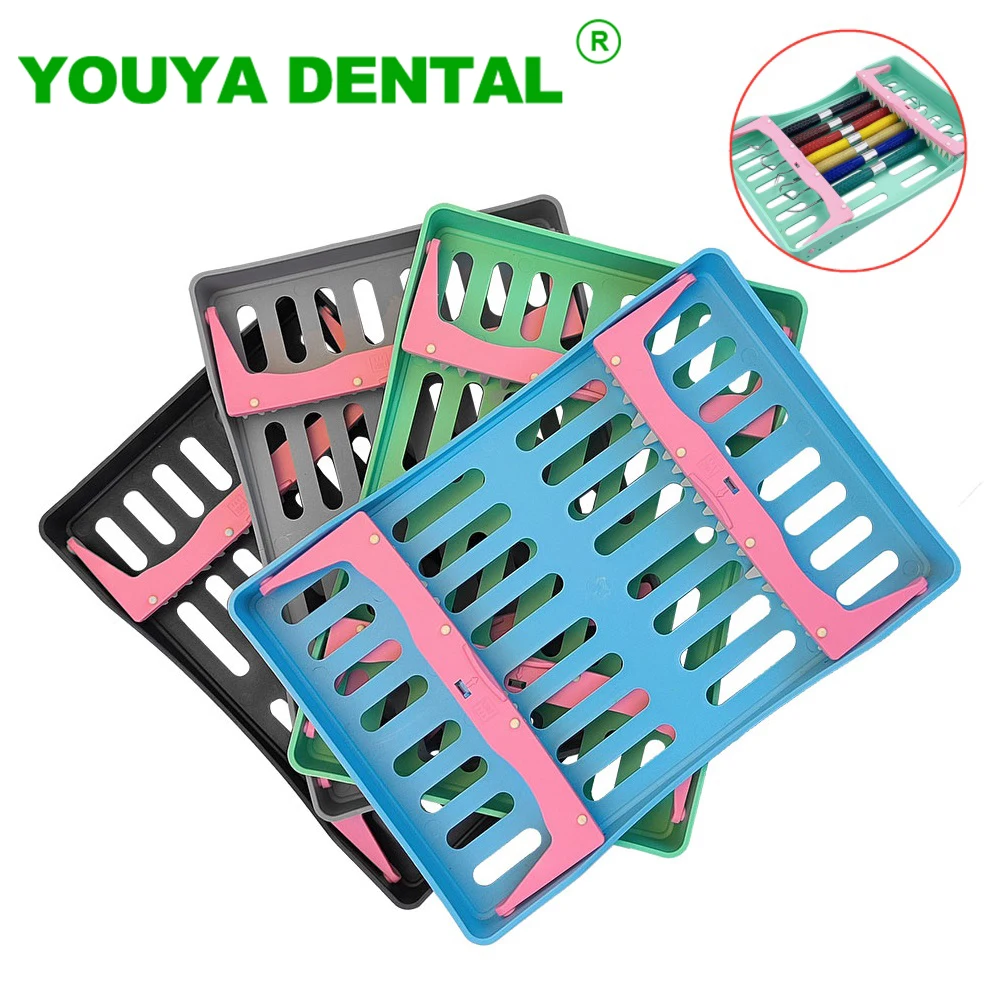 

10 Holes Dental Sterilization Box Composite Resin Filler Spatulas Instrument Placing Case Disinfection Tray Rack Dentistry Tools