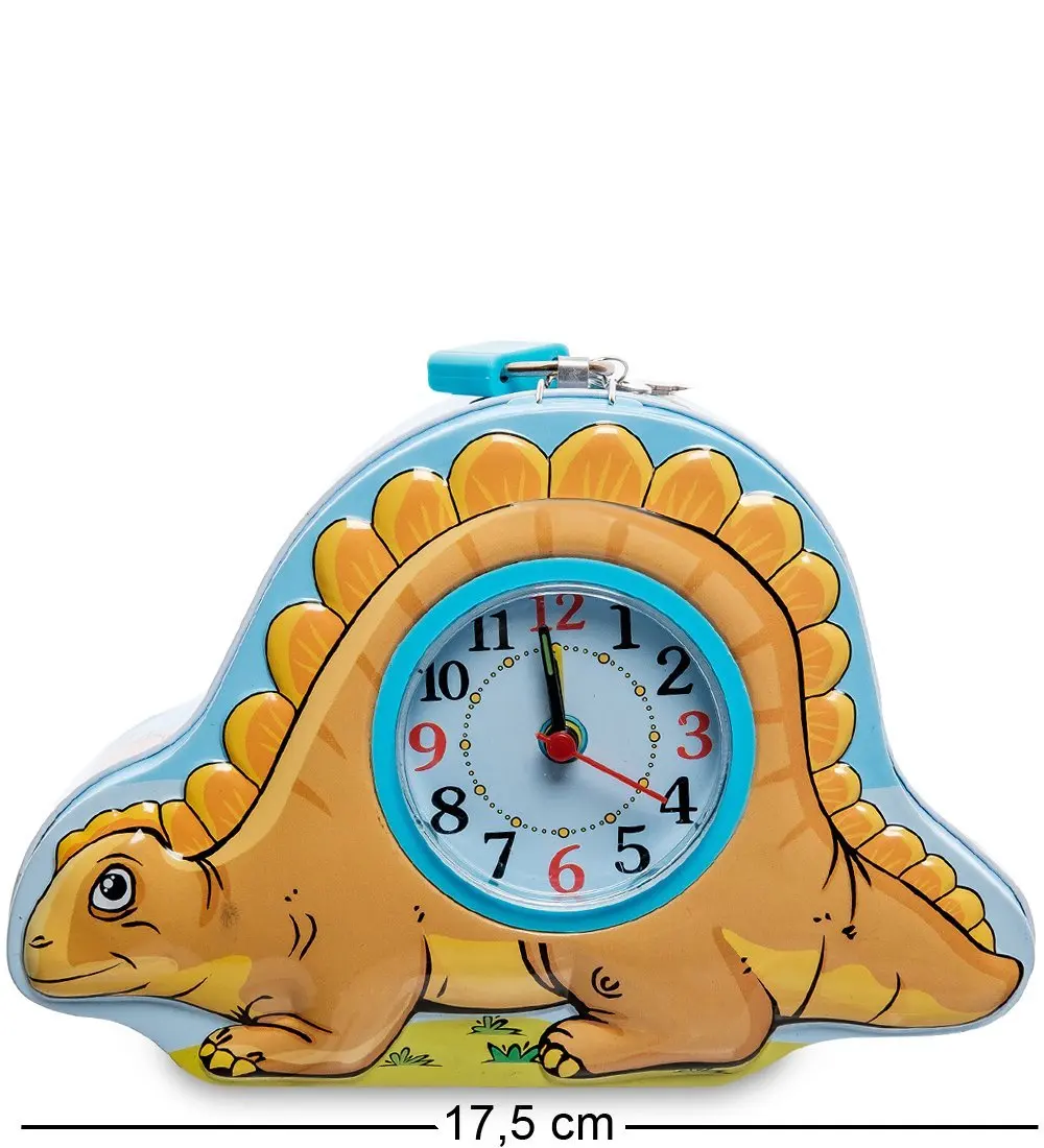 Металлическая копилка с часами |