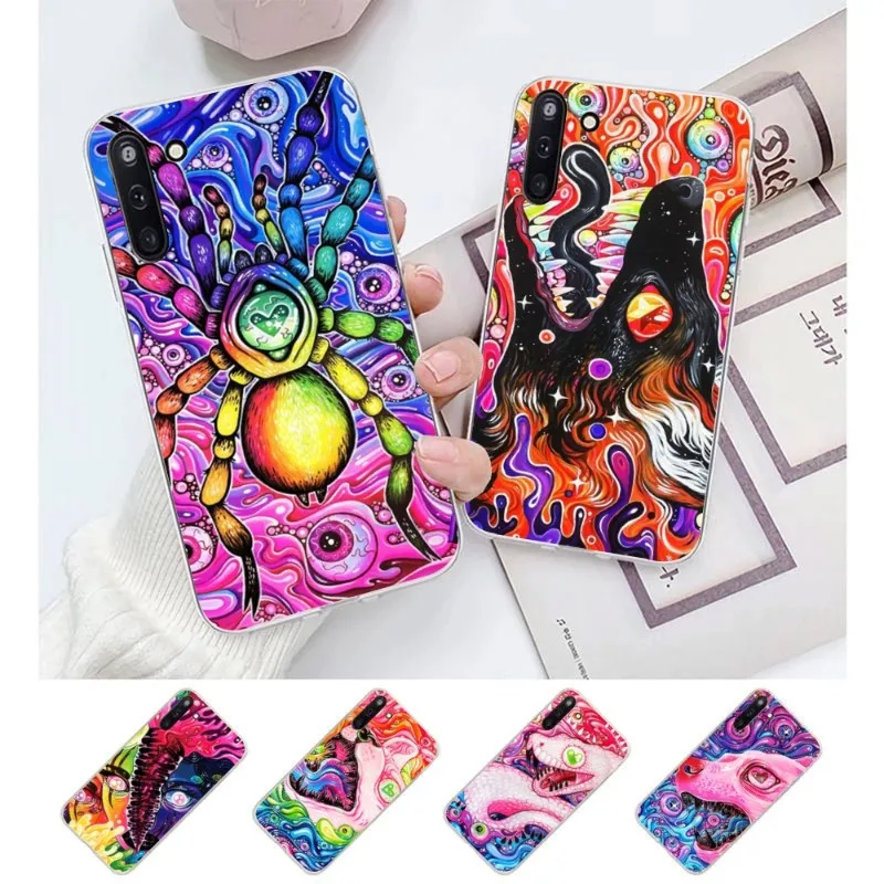 

Цветной чехол для телефона с волком для Samsung Galaxy S10 S21 S22 Plus Ultra A91 A51 A21S A12, прозрачный чехол для телефона