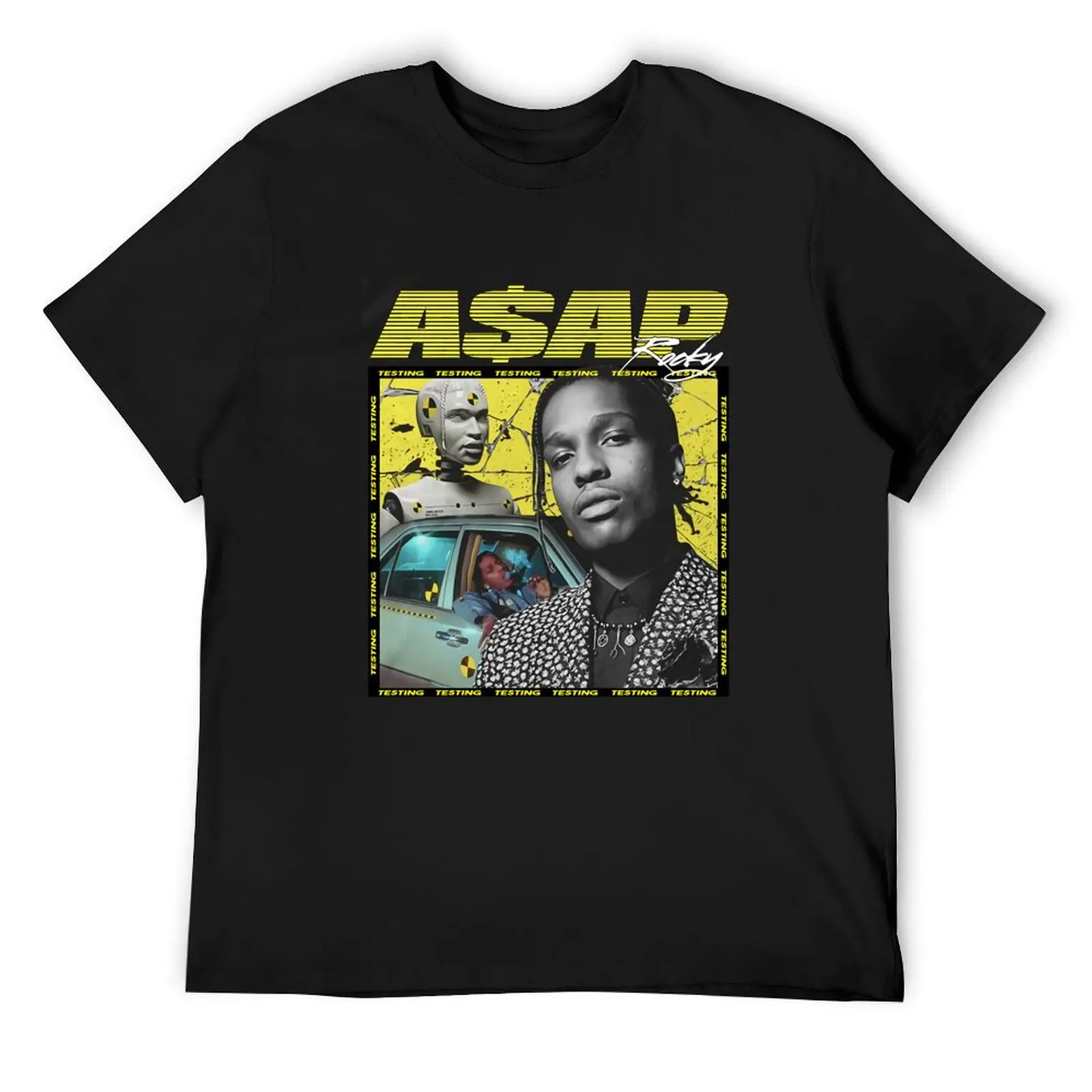 Asap Rocky Testing 90-е винтаж футболка пот быстросохнущие однотонные футболки мужские