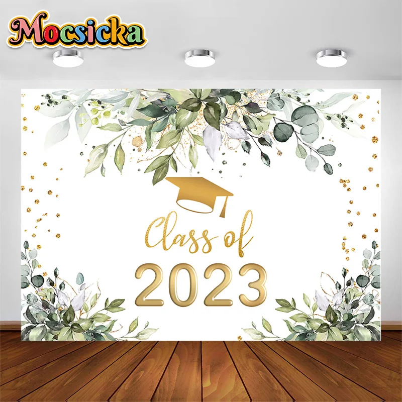 

MOCSICKA Congratulations Graduation Photography Decorations Backdrops Class of 2023 Graduation Party Colorful Glitter Background