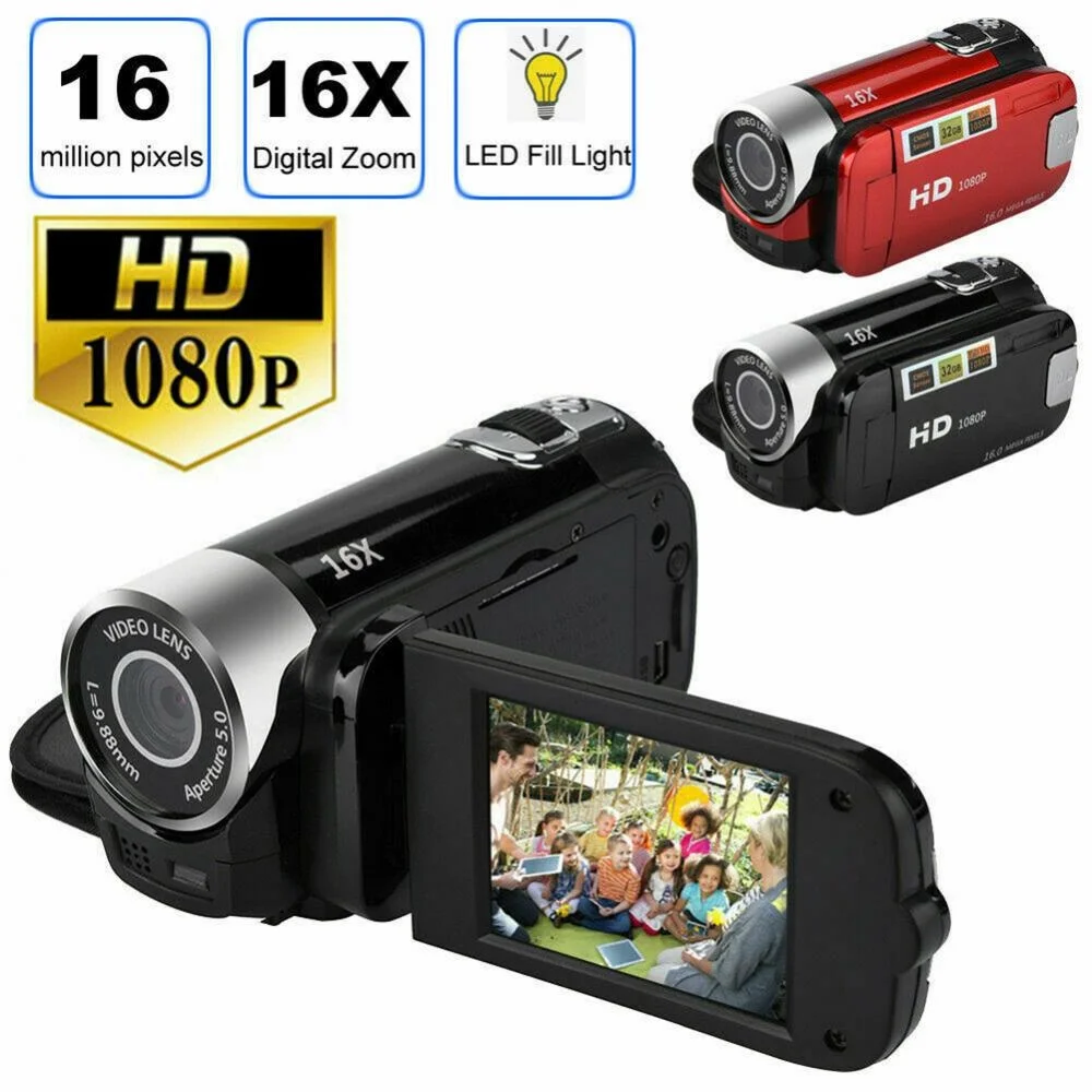 

New 1080P Full HD Digital Camcorder 2Inch 16MP DV Camcorder Video Camera Mini Kids Camera Retro 4X Night Shoot Zoom Camera Sale